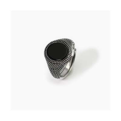 Anello chevalier con agata nera MASCALZONE 523325 [34a1b4f9]