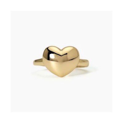 Anello chevalier con cuore in argento dorato DON'T SAY LOVE 523380 [12347cb3]