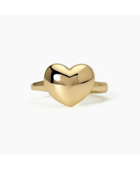 Anello chevalier con cuore in argento dorato DON'T SAY LOVE 523380 [12347cb3]