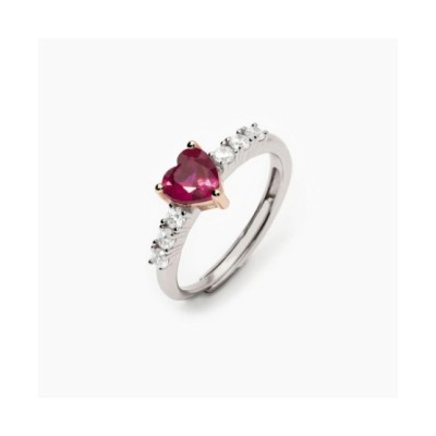 Anello Donna con rubino sintetico e zirconi Rouge 523407 [f7fbfcbd]