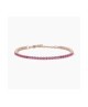 Bracciale tennis regolabile rosato rubini sintetici MINI TENNIS 533327 [45abd0bc]