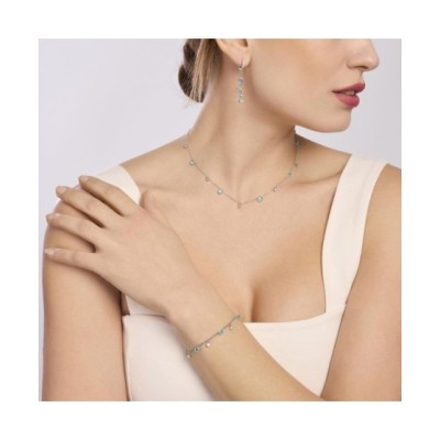 Bracciale con elementi in glass azzurro Beauty Code 533893 [c2a753b1]