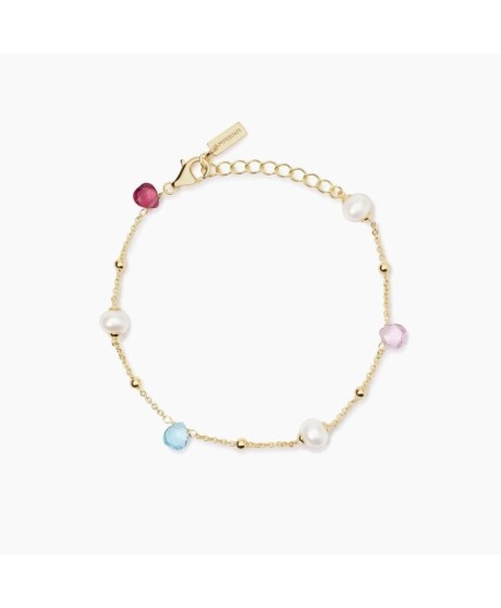 Bracciale con glass multicolor e perle Beauty Code 533897 [b02eb3bf]