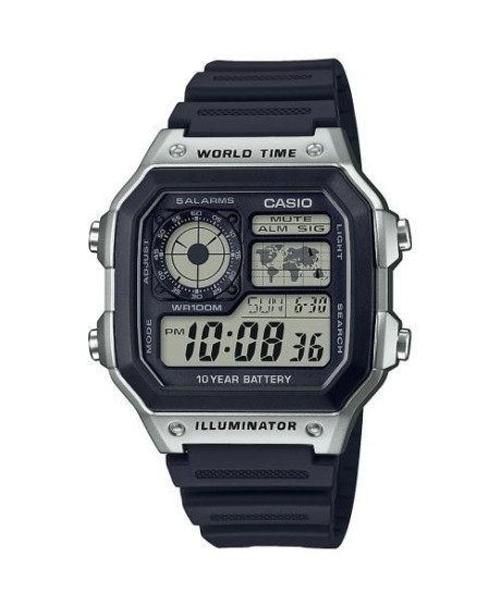 Casio digitale World Time Illuminator Uomo - AE-1200WH-1CVEF [c0fb07d9]