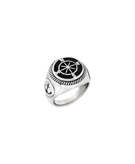 ANELLO UOMO ACCIAIO ROSA DEI VENTI EMBLEMS TJ3863 [979f6cf6]
