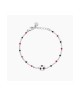 Bracciale con pallone e inserti rossi e neri W Il Football 533927 [5963236f]