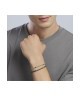 Bracciale con catena veneta e inserti neri Race 534084 [8b0f4376]