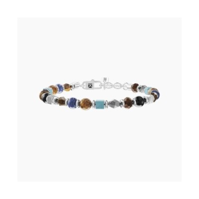 Bracciale uomo con agata nera e pietre Style 28 - 732300 [e570aaa9]