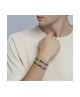 Bracciale uomo con agata nera e pietre Style 28 - 732300 [8b4b28a0]