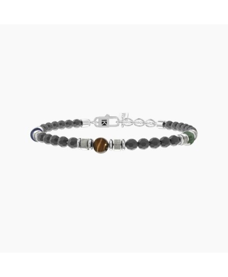 Bracciale uomo con dumortierite e pietre Le tre cose importanti della vita - 732302 [eb291baa]