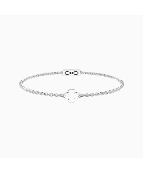 Bracciale Unisex Infinity con quadrifoglio e chiusura non-reversibile Quadrifoglio - 732316 [40011471]