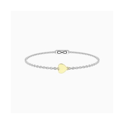 Bracciale Unisex con cuore in oro 9kt e chiusura non-reversibile 732318 [6a8e027b]