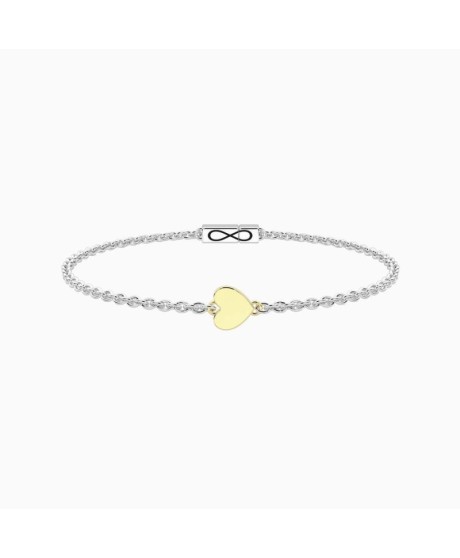 Bracciale Unisex con cuore in oro 9kt e chiusura non-reversibile 732318 [6a8e027b]