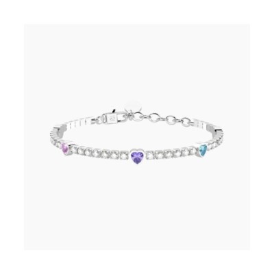 Bracciale tennis in cristalli e cuori multicolor 732360 [39144569]