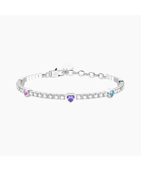 Bracciale tennis in cristalli e cuori multicolor 732360 [39144569]