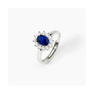 Anello in argento con zaffiro sintetico ovale 523360 [aaf3fb83]