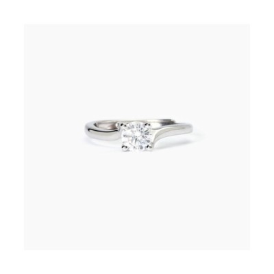 Anello in argento abbraccio con zircone SOLITAIRE [9dcad461]