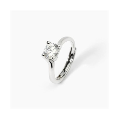 Anello solitario in argento abbraccio con zircone SOLITAIRE [745d8e69]