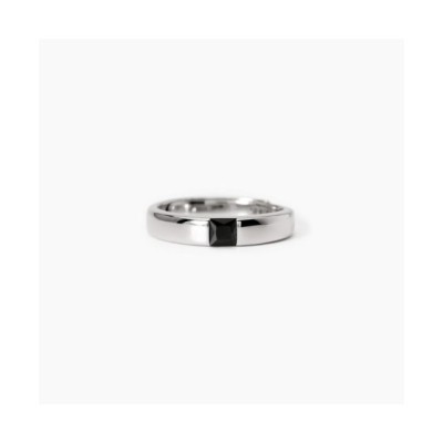 Anello uomo in argento con zircone nero Iconico [02dec4b2]