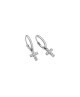 Orecchini Unisex Lotus Silver LP1243-4/1 In Argento Con Croce E Zirconi [f6969feb]